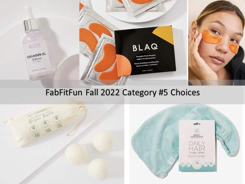 FabFitFun Fall 2022 Spoilers All Choices For Categories 4 5 6