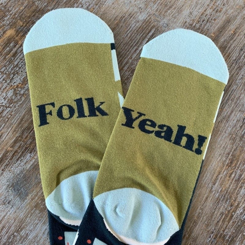 woven pear folk yeah socks