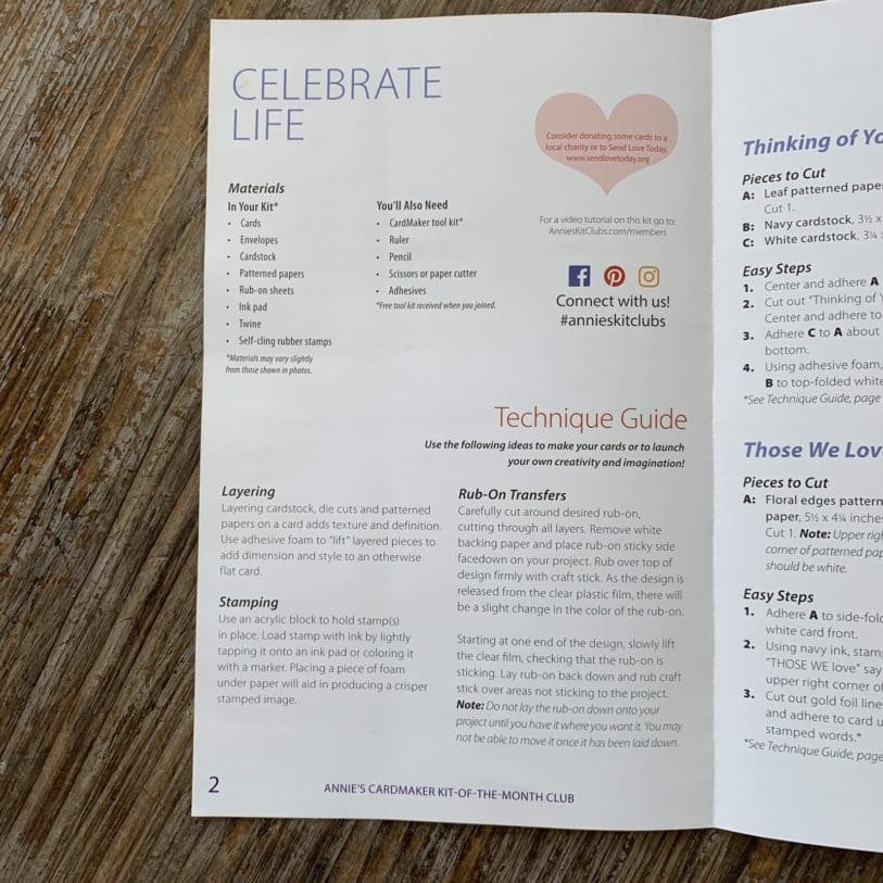 Annie’s CardMaker Kit-of-the-Month Club March 2020 Review + 50% Off ...