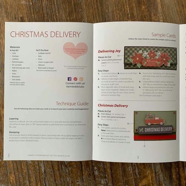 Annies cardmaker club november 2020 review christmas delivery 4