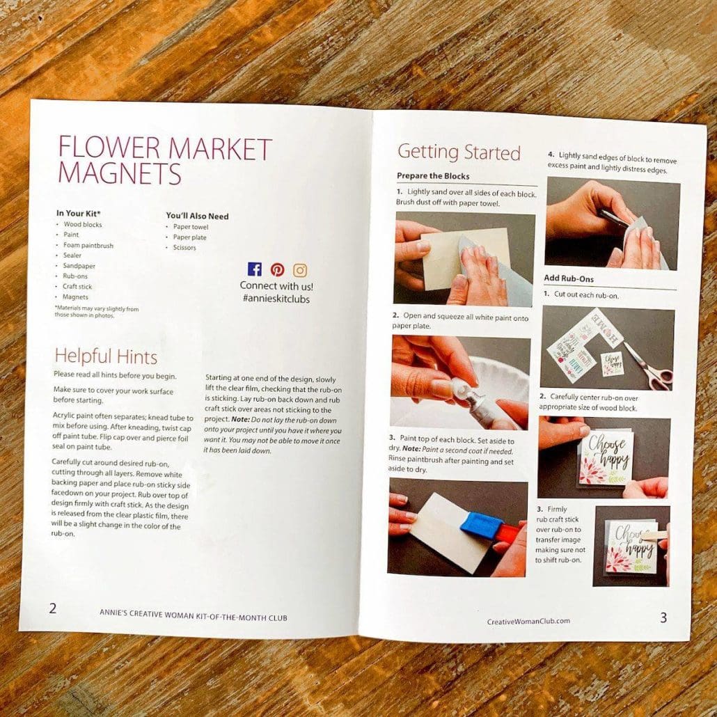 annies creative woman review december 2020 flower market magnets 4
