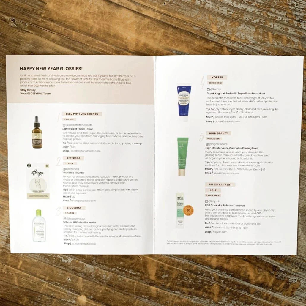 glossybox january 2021 review power of beauty 3