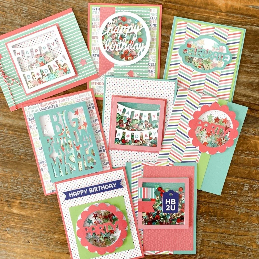 annies cardmaker kit club review january 2021 birthday shaker 3