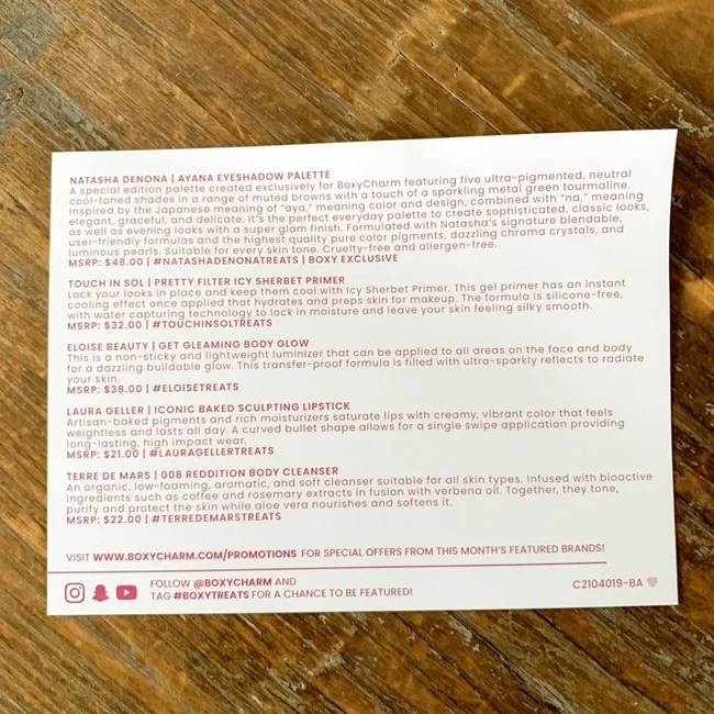 BOXYCHARM April 2021 Review Variation #2   Coupon 012