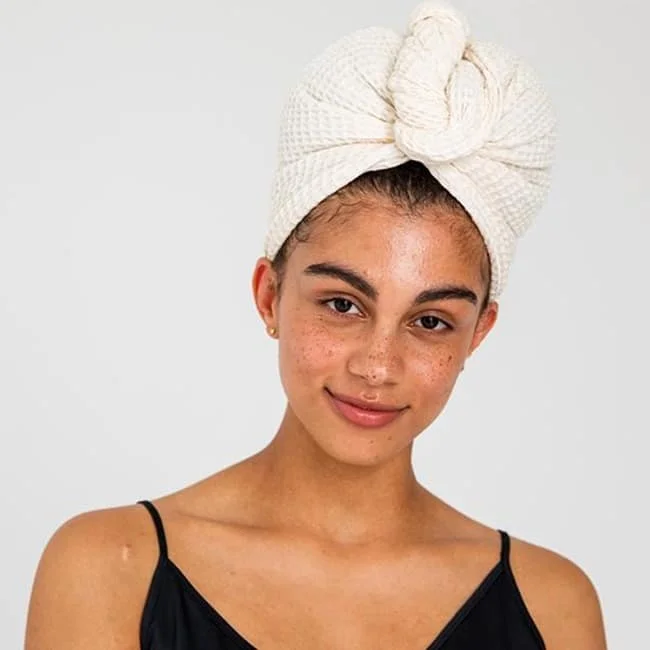 Ecru_Bamboo_Waffle_Hair_Towel-1 Ecru_Bamboo_Waffle_Hair_Towel-1