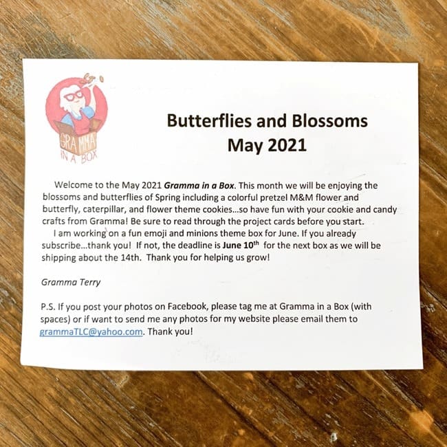 Gramma in a Box May 2021 Review Butterflies and Blossoms Edition   Coupon 009