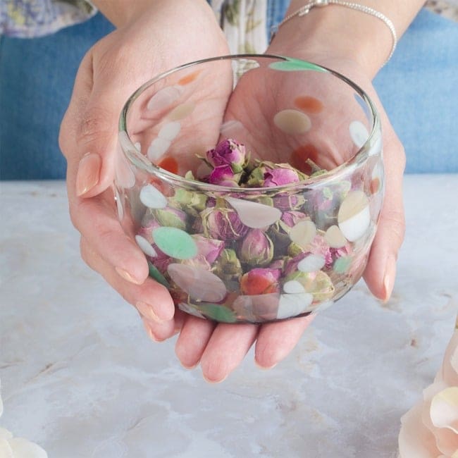 Handblown Glass Bowl - Rose Garden_3 (1)