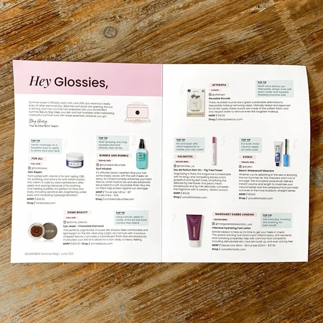GLOSSYBOX Summer Bag 2021 Limited Edition Review 009