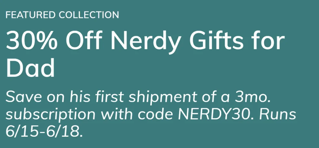 cratejoy nerdy dads promo