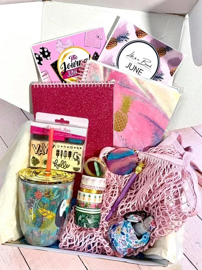 journal junk box life is a beach