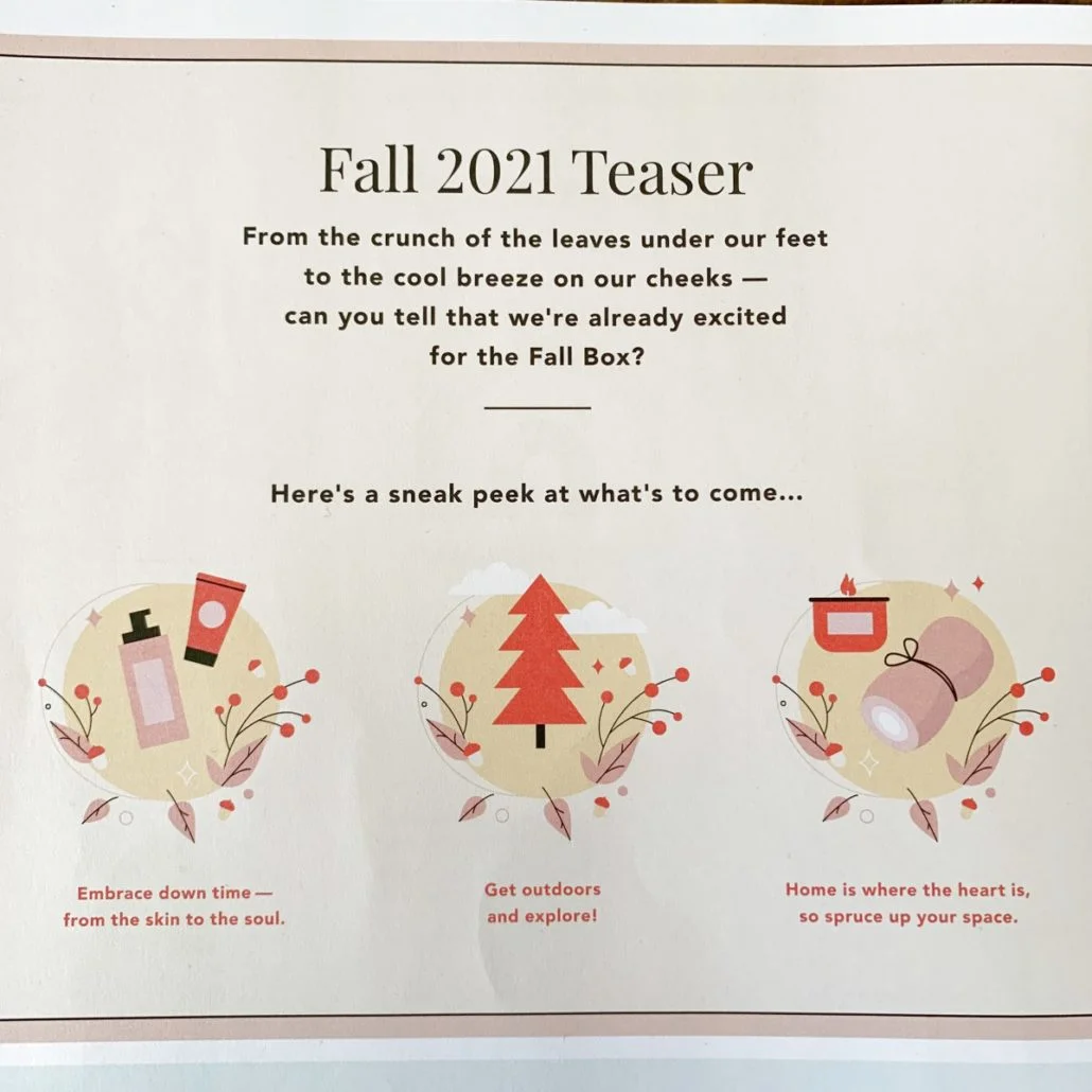 FabFitFun Fall 2021 Spoilers and Hints