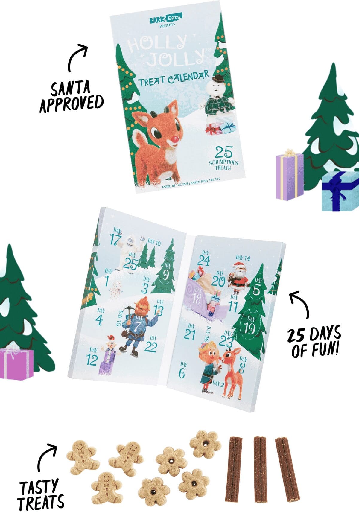 2021 BarkBox Dog Treat Advent Calendar Holly Jolly Treats! Subboxy