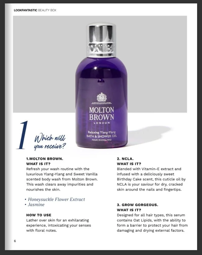 LookFantastic Beauty Box November 2021 Booklet (5)