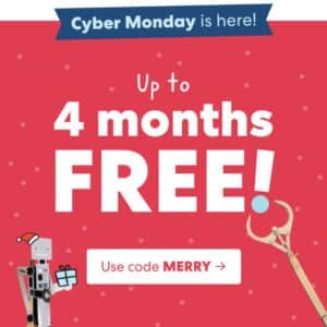 kiwico cyber monday deal 1495 per month subscriptions 50 off first month and up to 40 off the shop