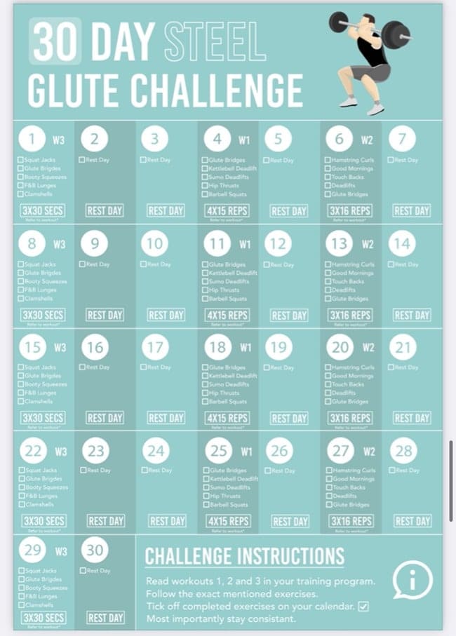 Glutes Workout Challenge Miss Muscle Box (1)