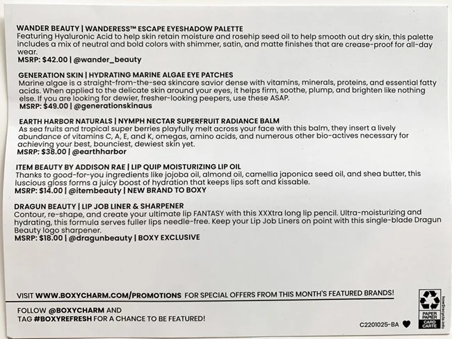 BOXYCHARM January 2022 Base Box Review 004 BOXYCHARM January 2022 Base Box Review 004
