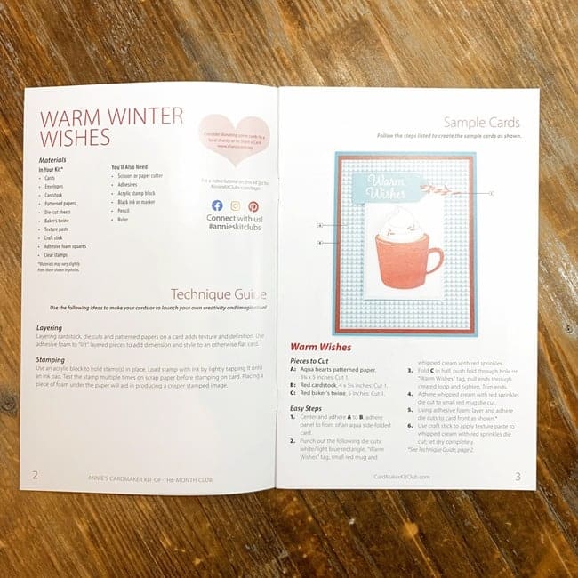 Annie's CardMaker Kit Club January 2021 Review - Warm Winter Wishes Theme 013
