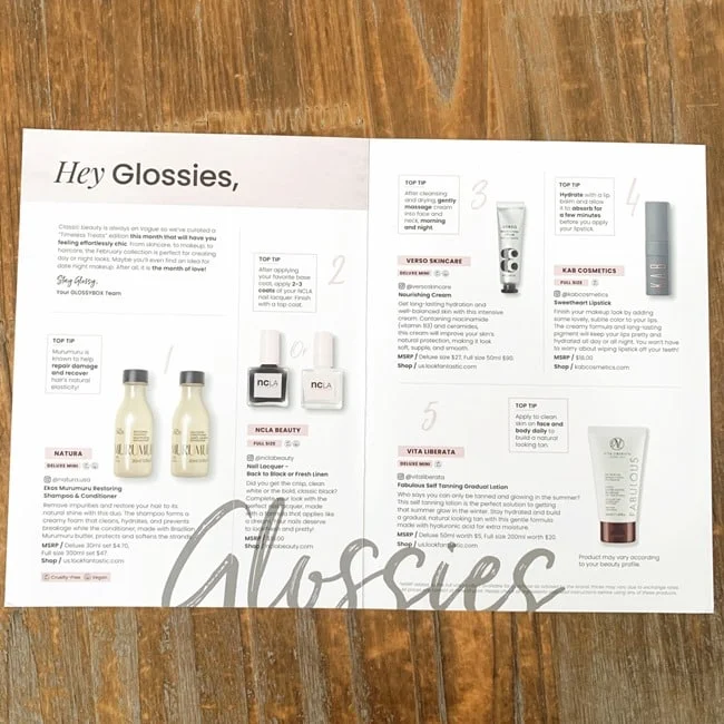 GLOSSYBOX February 2022 Review - Timeless Treats Edition 005 GLOSSYBOX February 2022 Review - Timeless Treats Edition 005