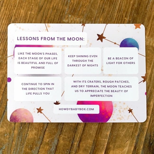 Howdy Baby Box January 2022 Review - To The Moon and Back Theme 013
