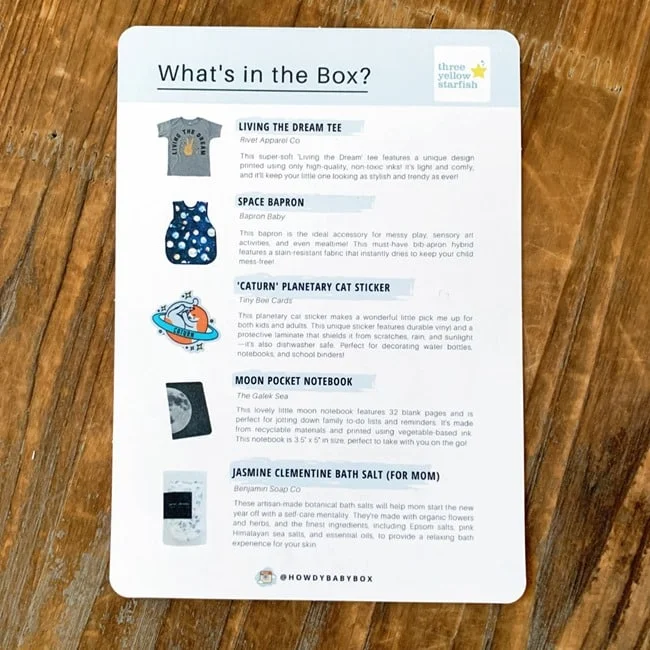 Howdy Baby Box January 2022 Review - To The Moon and Back Theme 014 Howdy Baby Box January 2022 Review - To The Moon and Back Theme 014
