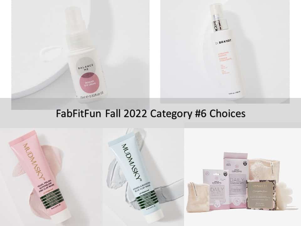 fabfitfun fall 2022 spoilers all choices for categories 4 5 6 coupon 1