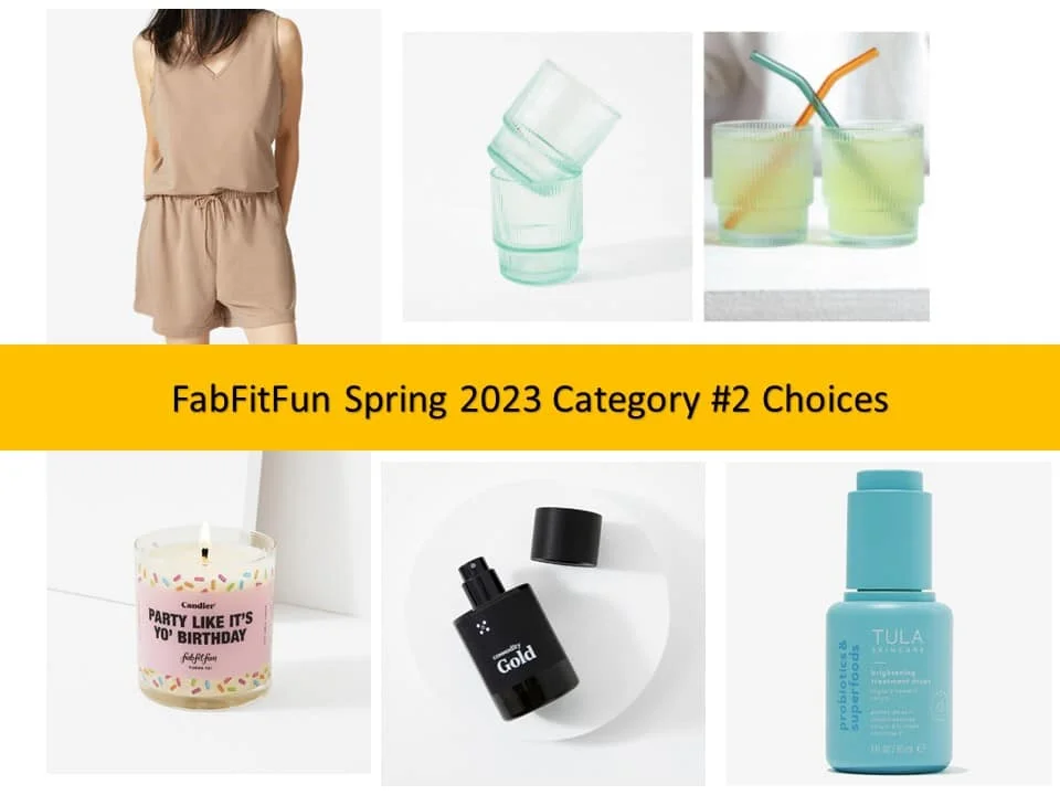FabFitFun Spring 2023 Customization #2 Choices FabFitFun Spring 2023 Customization #2 Choices