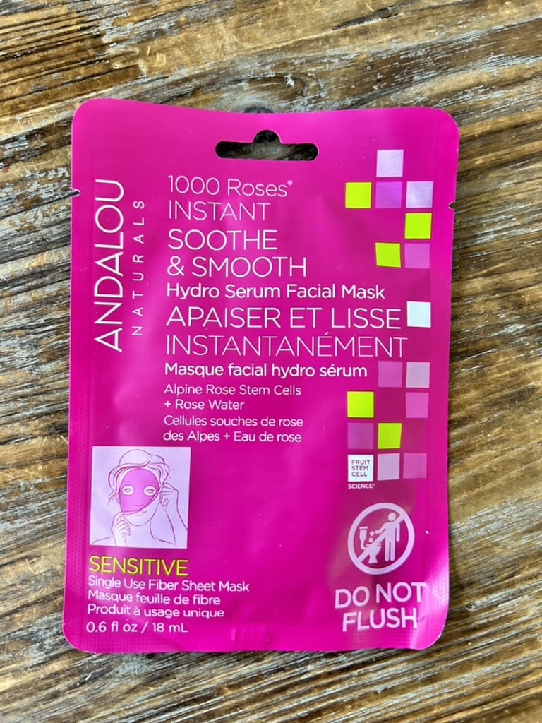 Andalou Naturals 1000 Roses Smoothe and Soothe Hydro Serum Facial Mask