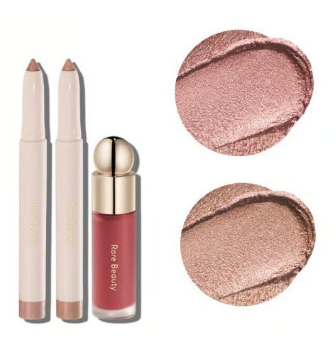Rare Beauty eyeshadow sticks and Soft Pinch Liquid Blush bundle